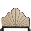 Michael Amini Malibu Crest Crotch Mahogany Scalloped Panel Bed