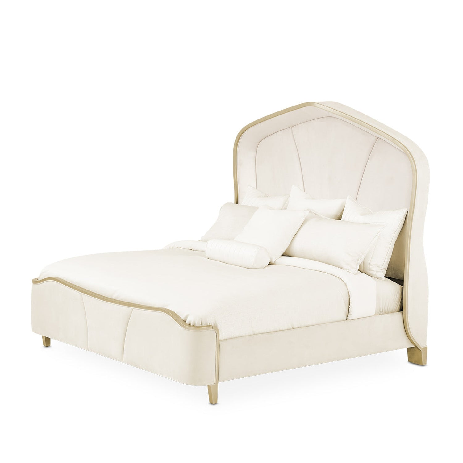 Michael Amini Malibu Crest Curved Panel Bed