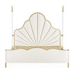 Michael Amini Malibu Crest Scalloped Poster Bed