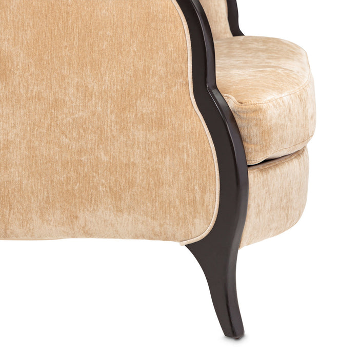 Michael Amini Malibu Crest Crotch Mahogany & A Half Accent Chair