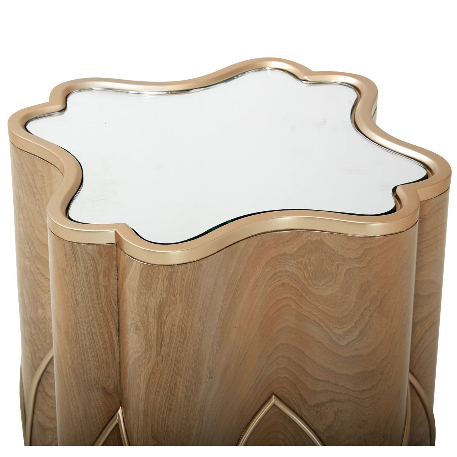 Michael Amini Villa Cherie Caramel Chairside Table