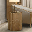 Michael Amini Villa Cherie Caramel Chairside Table