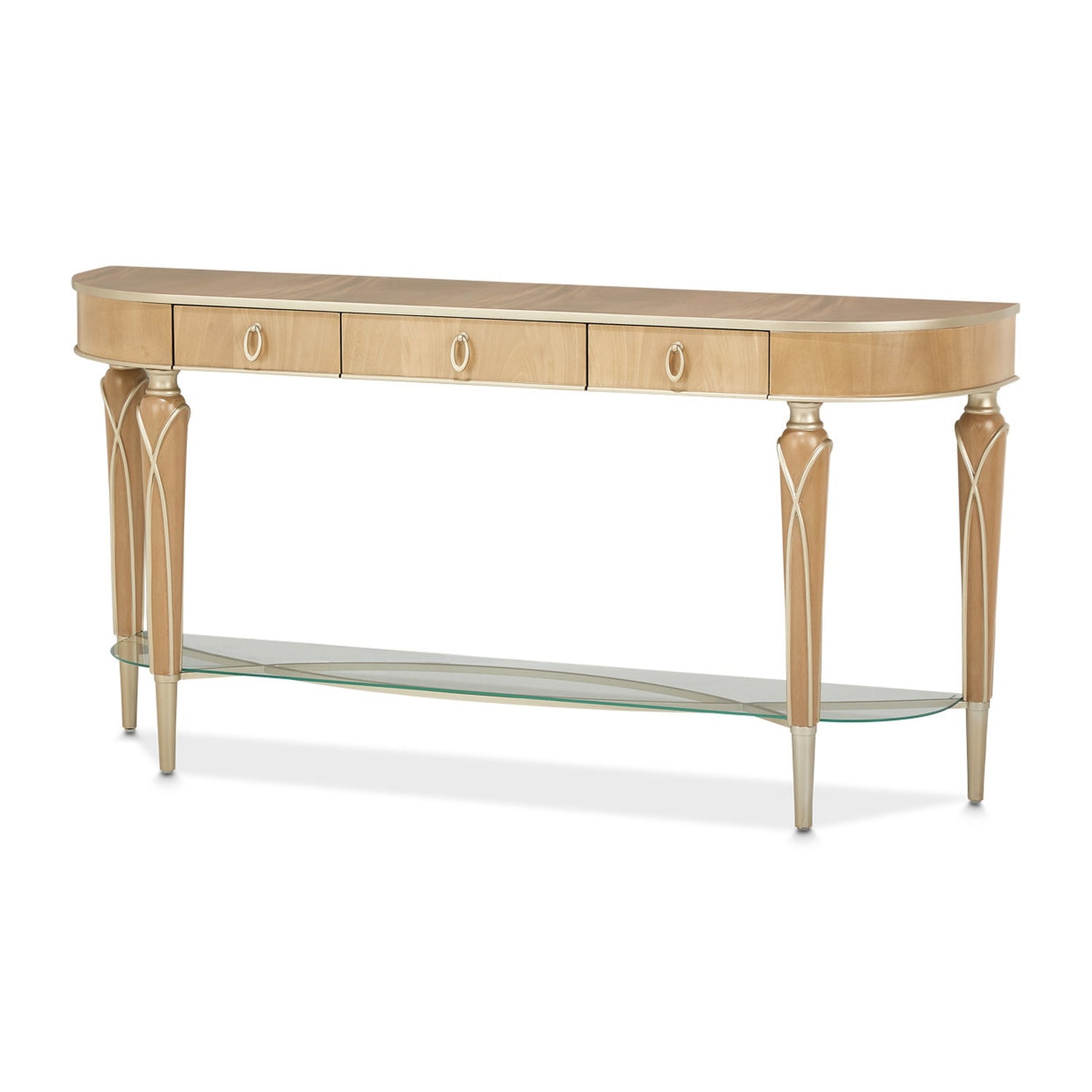 Michael Amini Villa Cherie Caramel Console Table