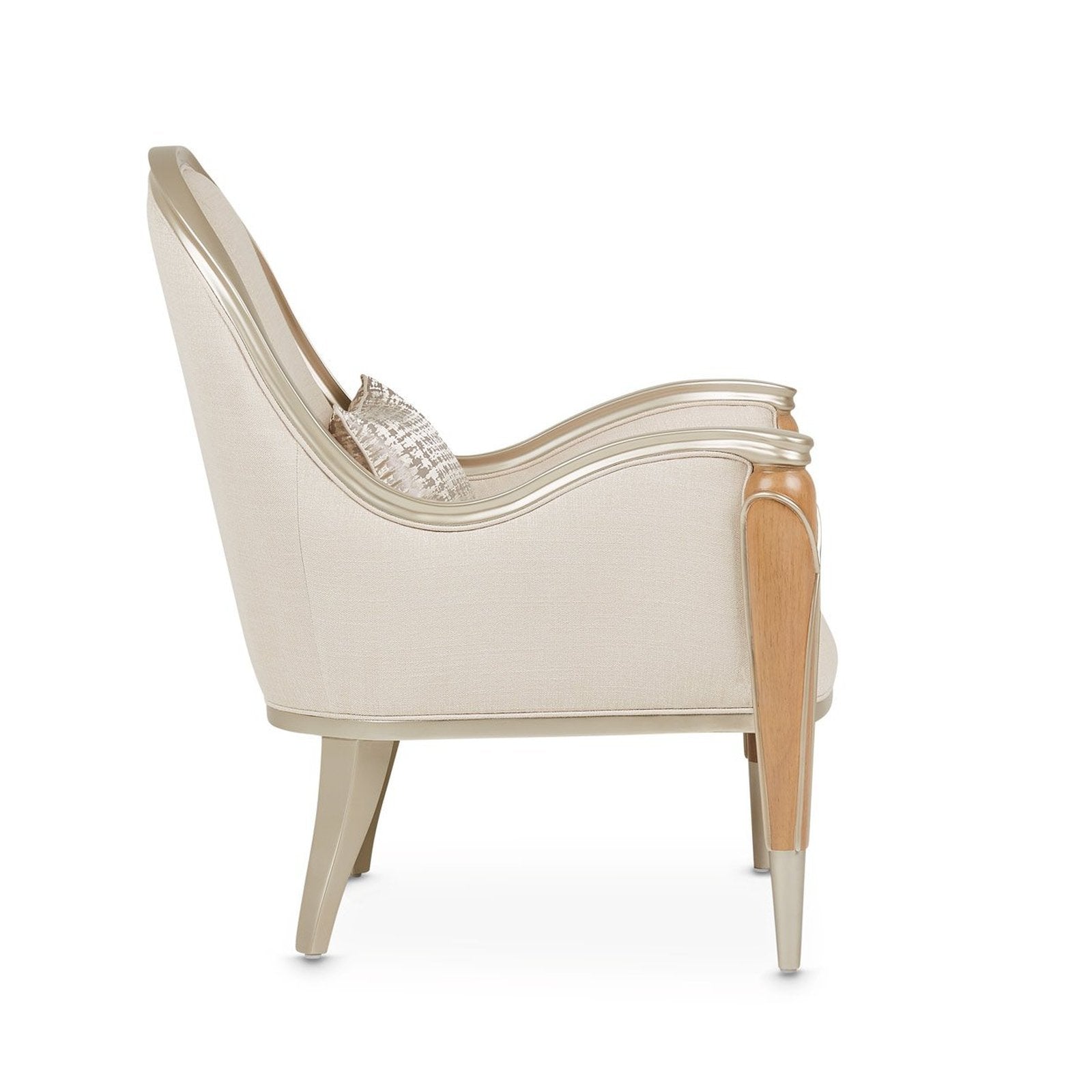Michael Amini Villa Cherie Caramel Accent Chair