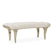 Michael Amini Villa Cherie Hazelnut Bed Bench