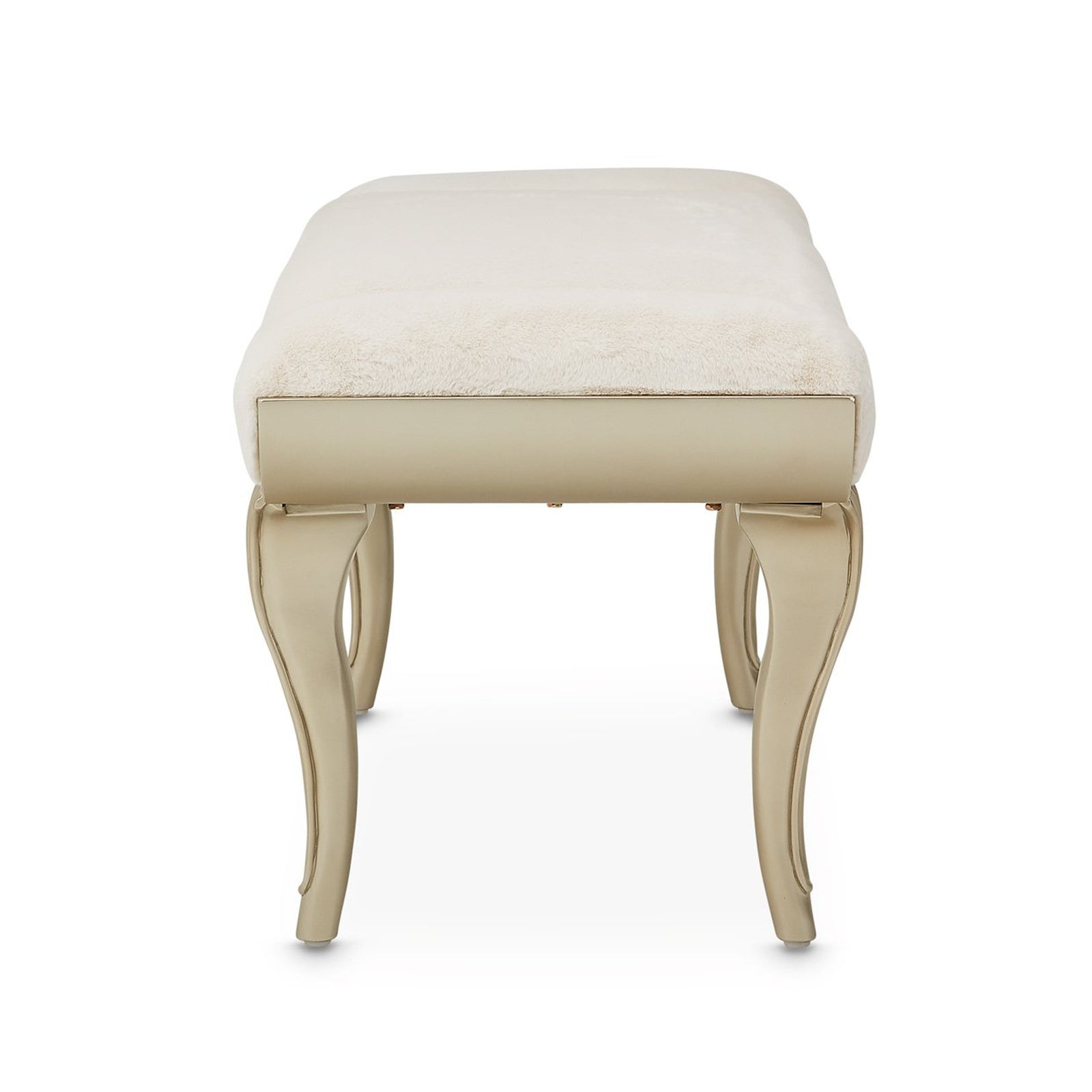 Michael Amini Villa Cherie Hazelnut Bed Bench