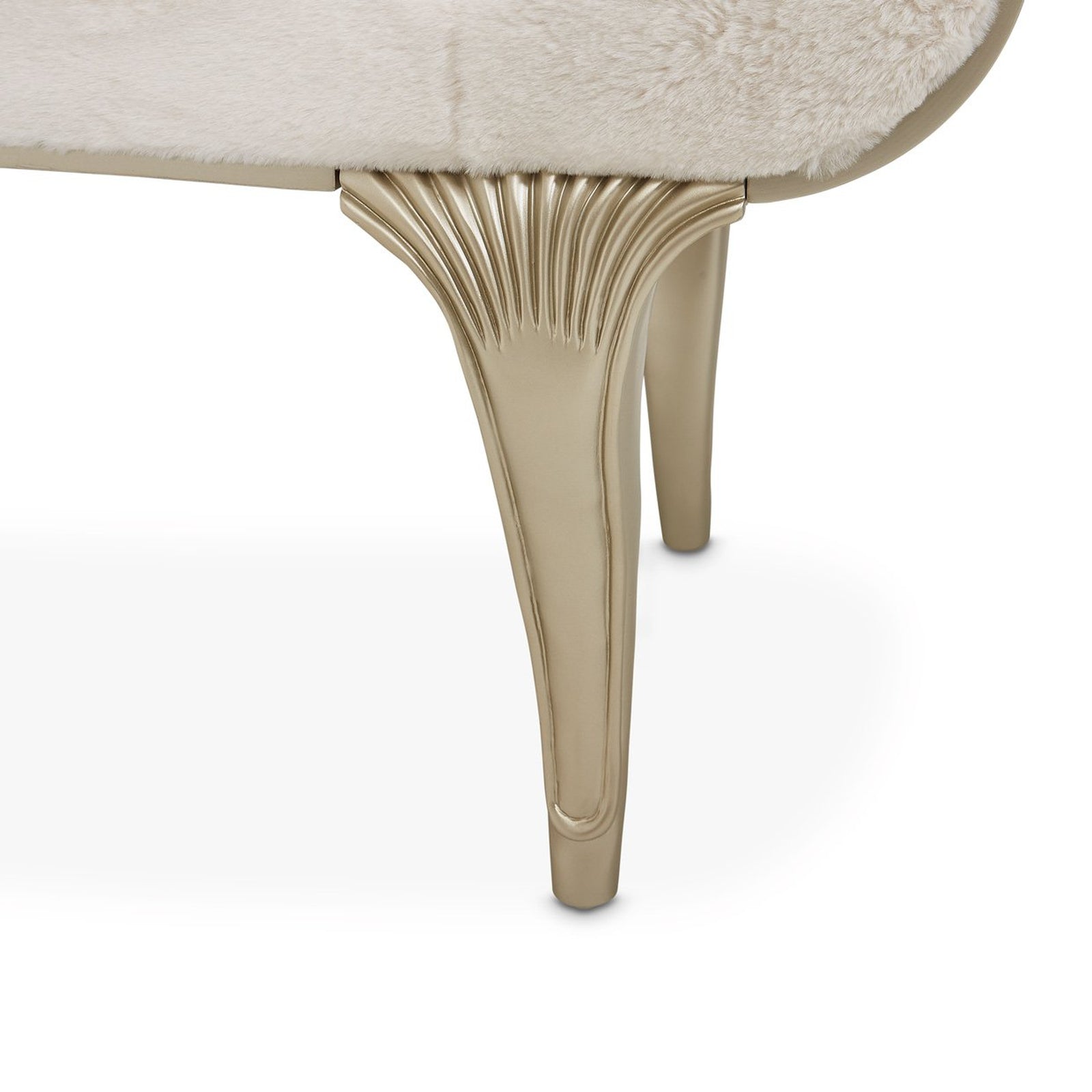 Michael Amini Villa Cherie Hazelnut Bed Bench