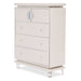 Michael Amini Glimmering Heights Upholstered 5 Drawer Chest