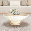 Michael Amini La Rachelle Round Scalloped Cocktail Table