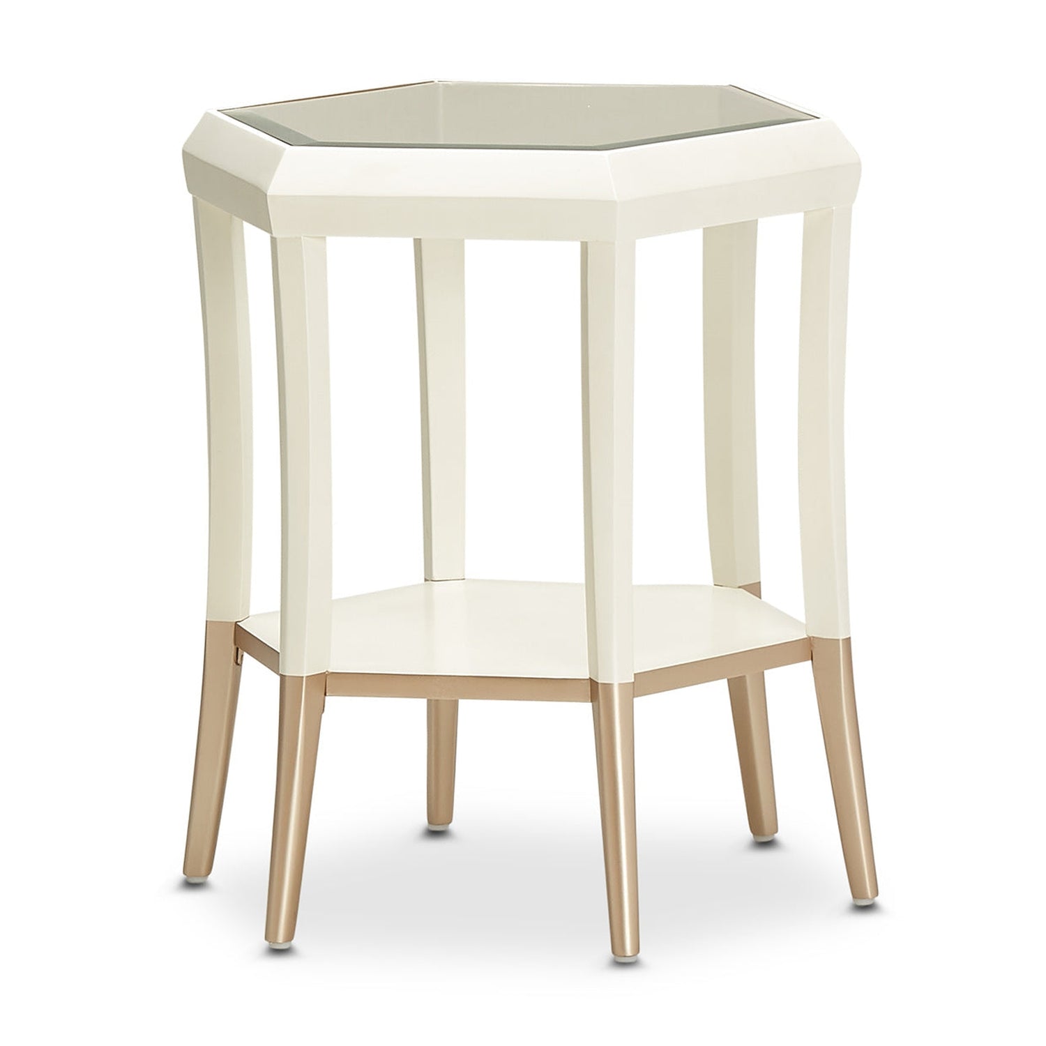 Michael Amini La Rachelle Hexagon Accent Table