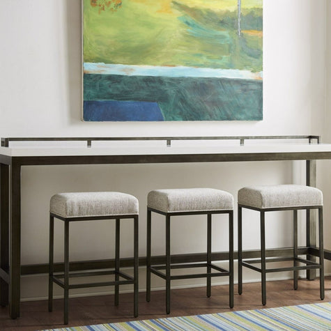 Universal Furniture Curated Essence Console Table with Stools