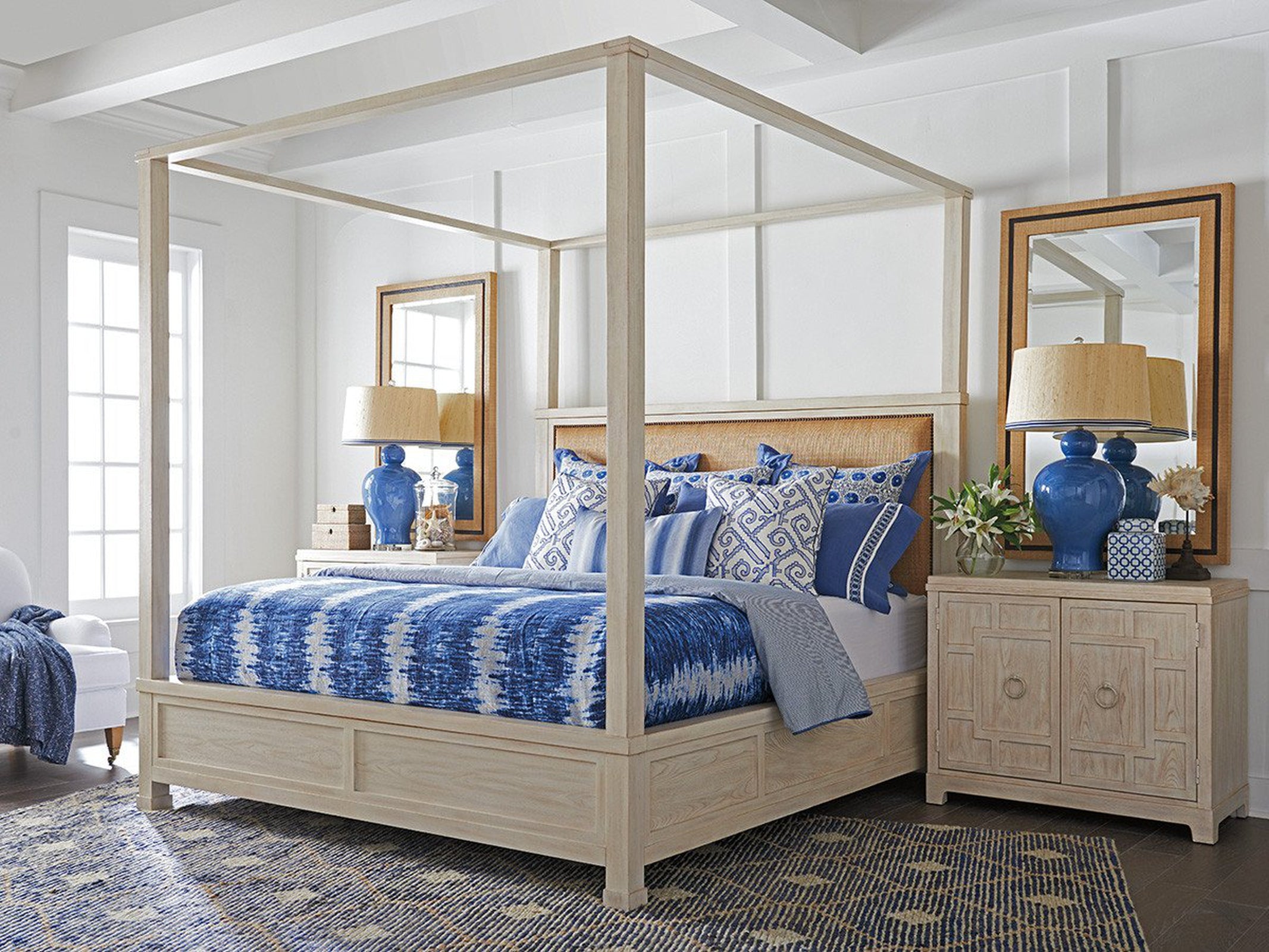 Barclay Butera Newport La Costa Rectangular Raffia Mirror