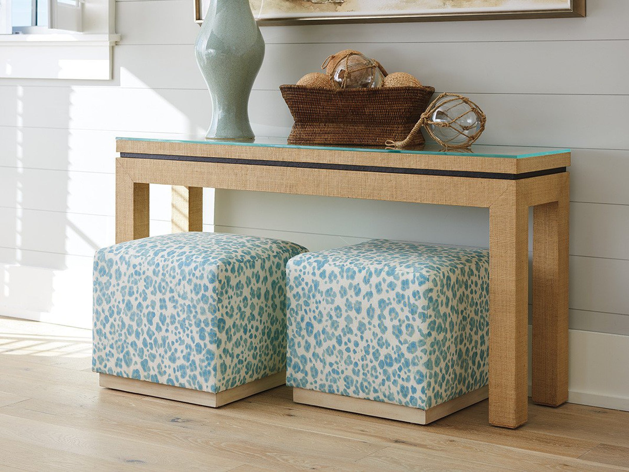 Barclay Butera Newport Harbor Raffia Console