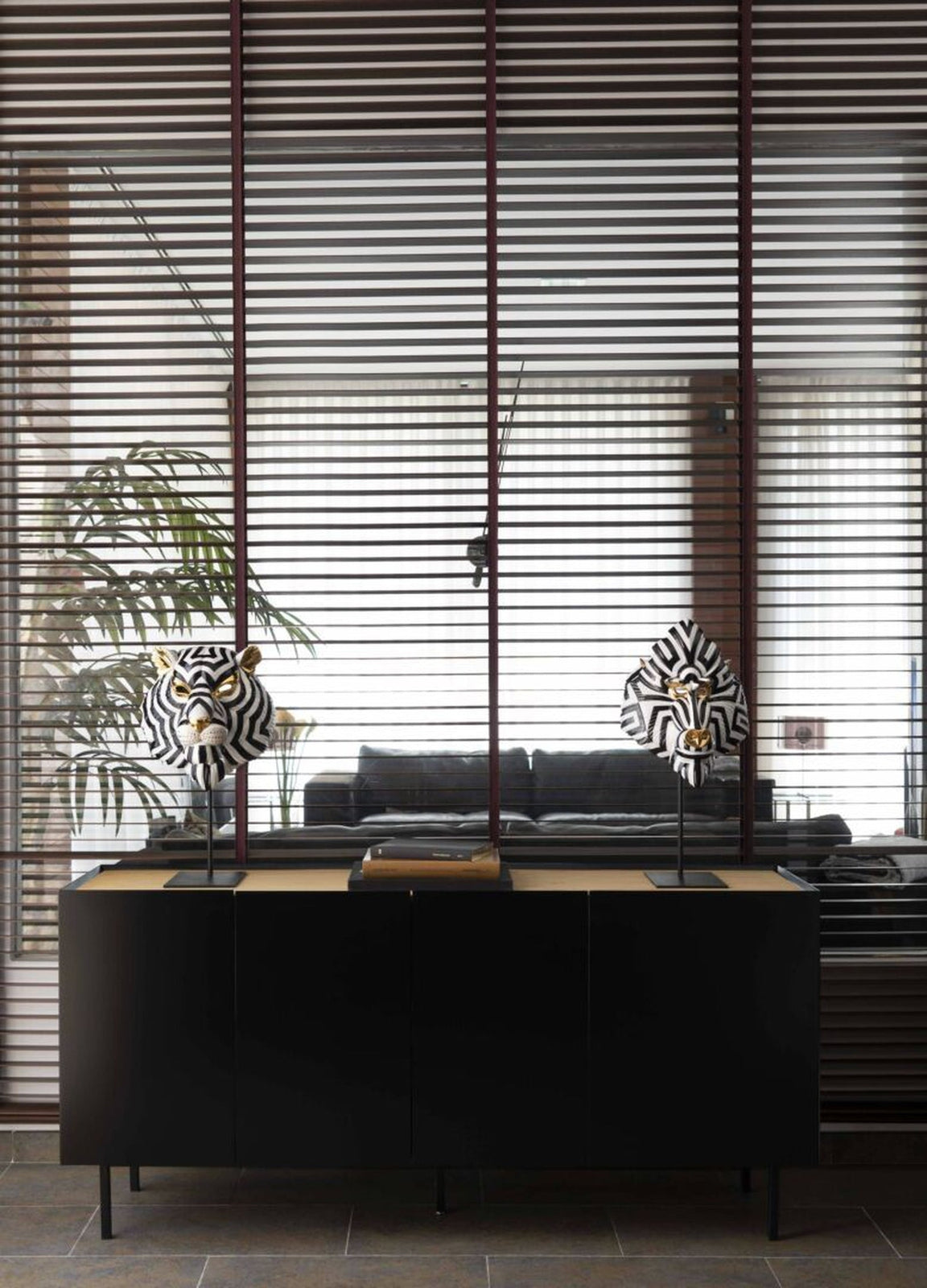 Lladro Mandrill Mask Black and Gold