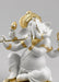 Lladro Bansuri Ganesha Figurine Golden Lustre
