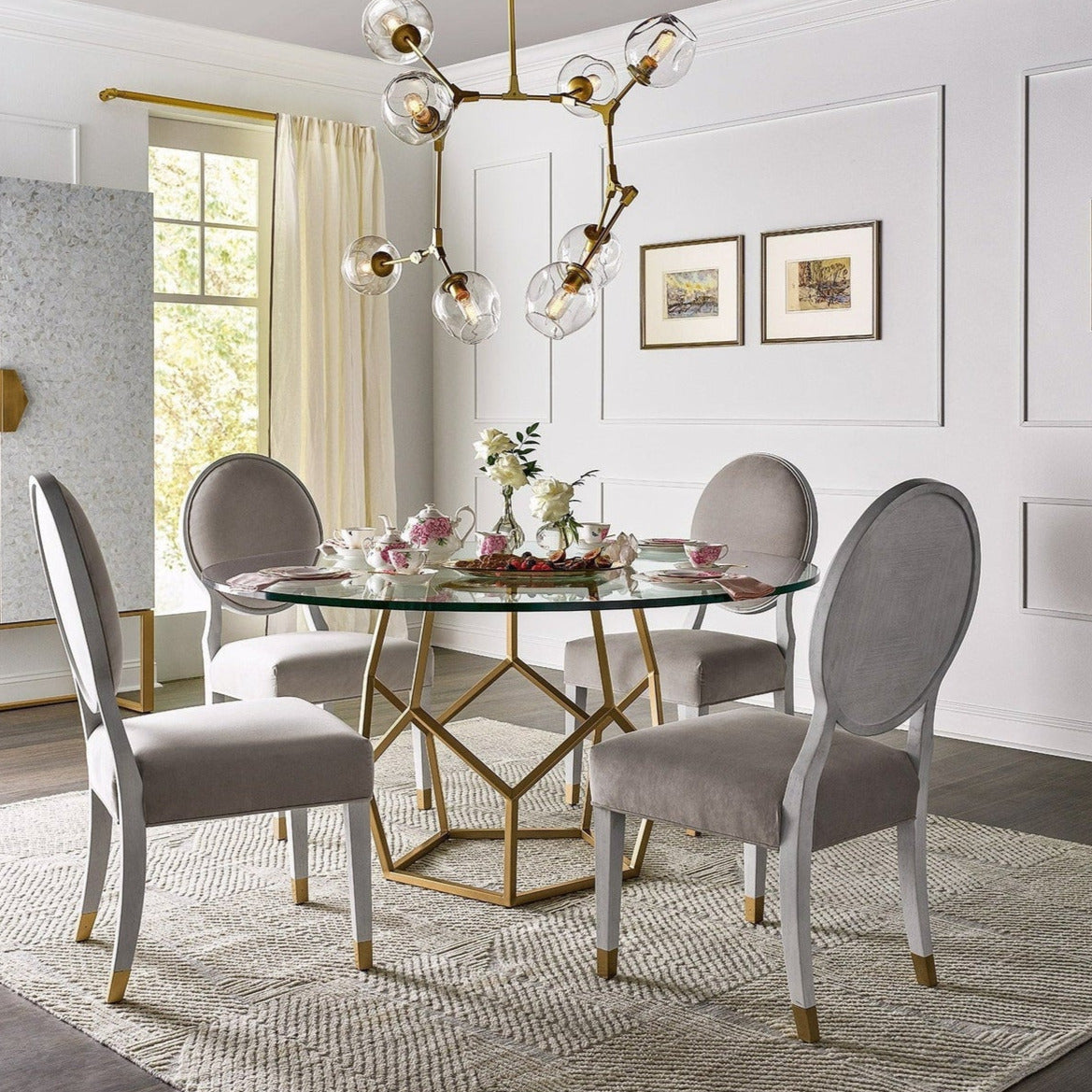 Universal Furniture Love Joy Bliss Oval Back Side Chair - Set of 2