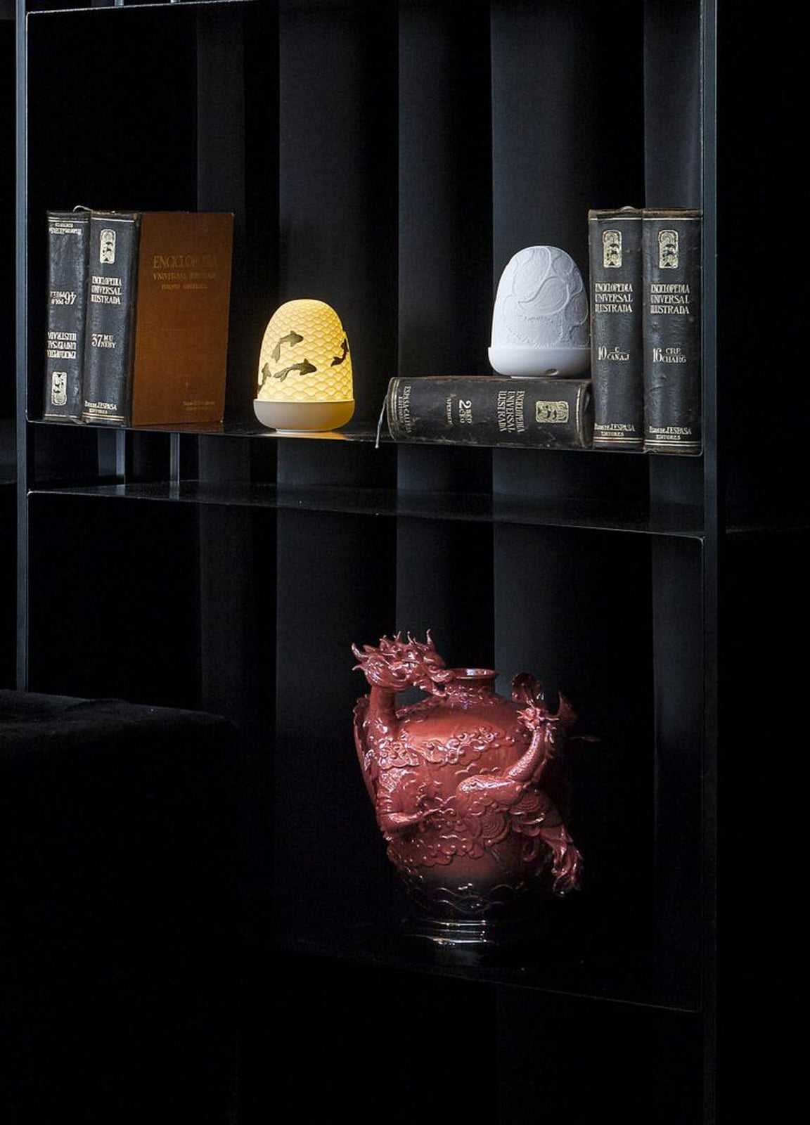 Lladro Dragon and Phoenix Vase