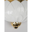 Lladro Ivy & Seed Wall Sconce White and Gold US