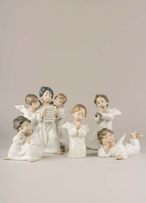 Lladro Angel with Flute Figurine