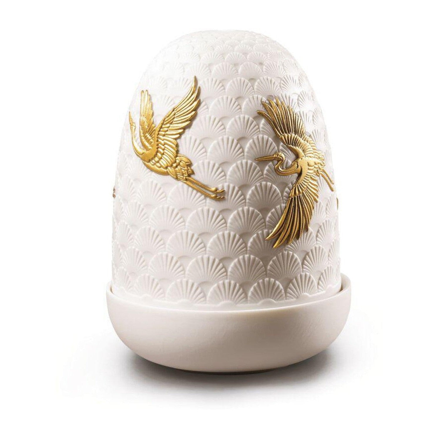 Lladro Cranes Dome Table Lamp