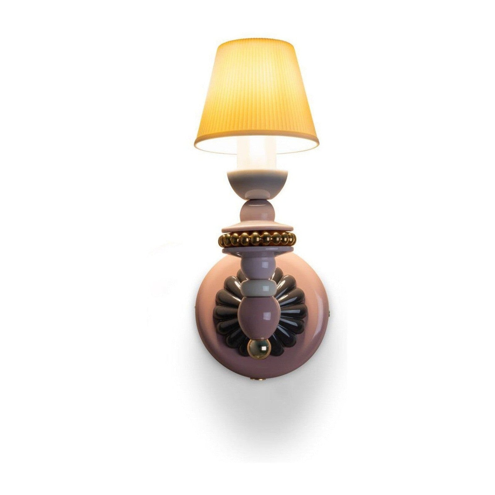 Lladro Firefly Wall Sconce Pink and gold US