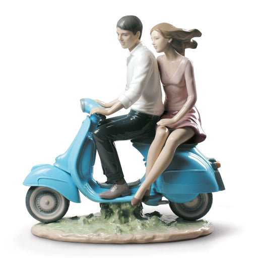 Lladro Riding with You Couple Figurine