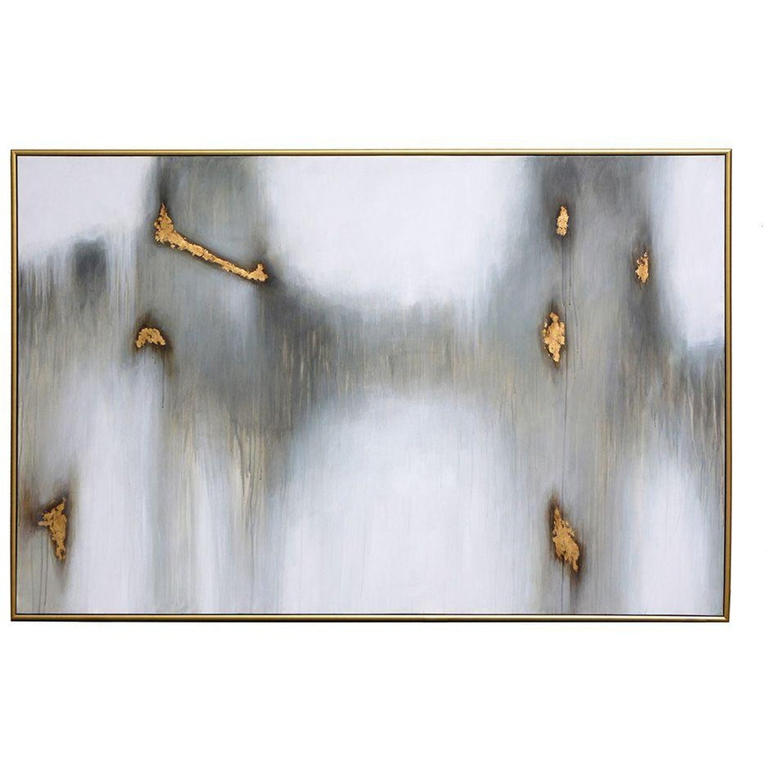 Sunpan Water Marks - 72" X 48" - Gold Floater Frame