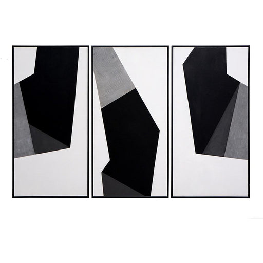 Sunpan Geo Forms Set of 3 - 30" x 60" - Black Floater Frame