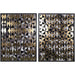 Sunpan Overprint Set Of 2 - 38" x 48" - Black Frame