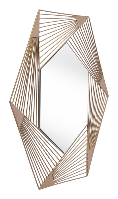 Zuo Aspect Hexagonal Mirror Gold