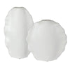 Uttermost Ruffled Feathers Modern White Vases - Set of 2