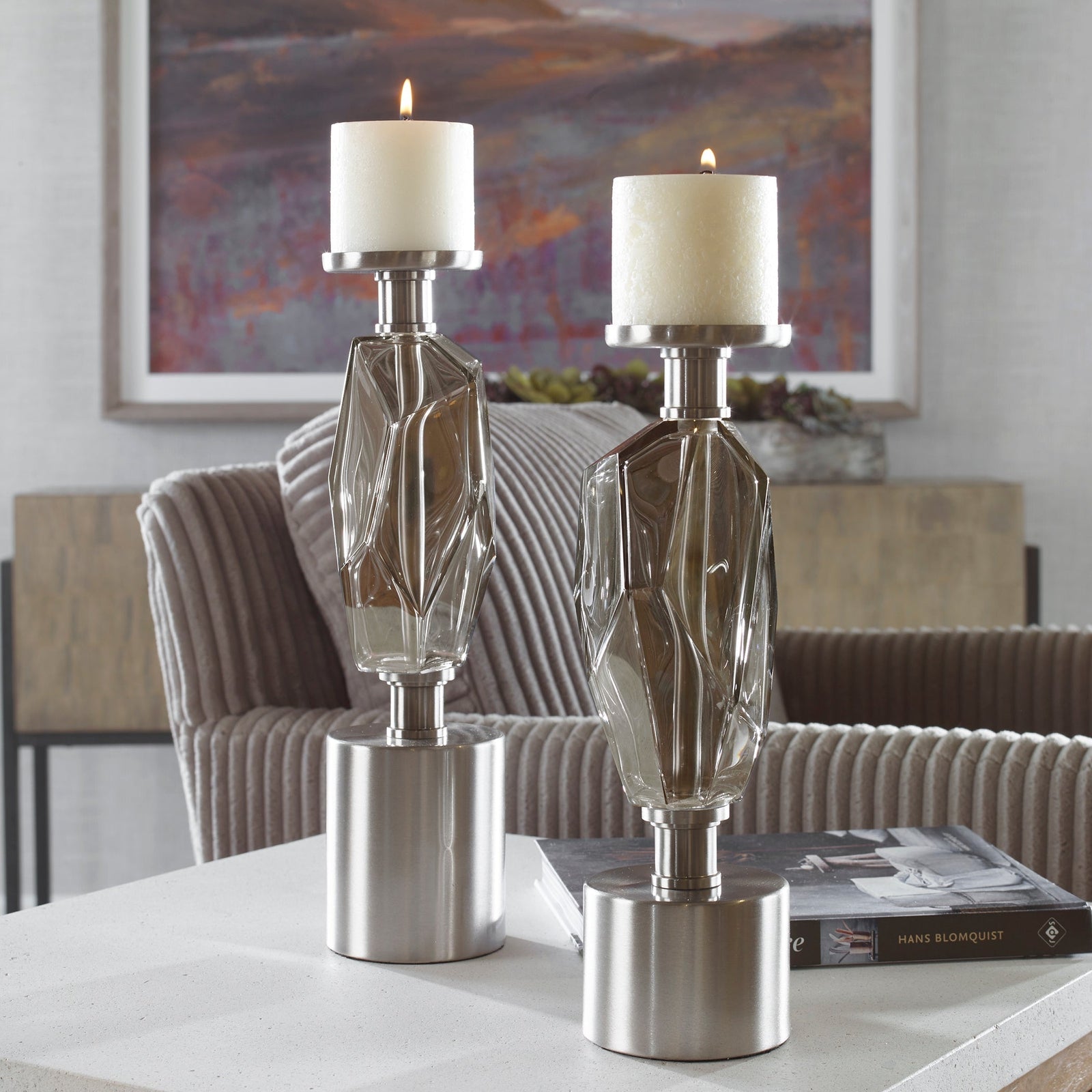 Uttermost Ore Candleholders - Set of 2