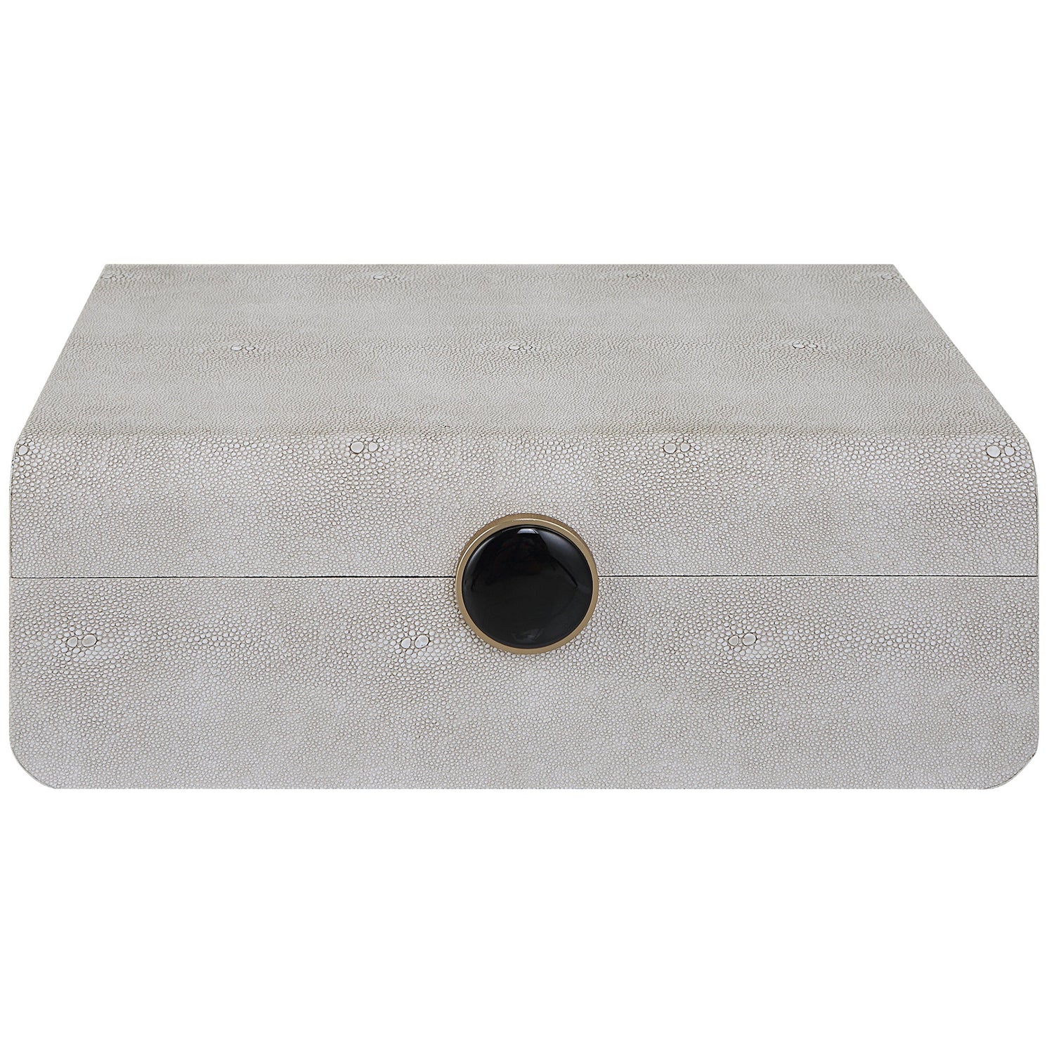 Uttermost Lalique White Shagreen Box