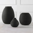 Uttermost Hearth Matte Black Vases - Set of 3