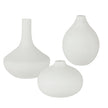 Uttermost Apothecary Satin White Vases - Set of 3