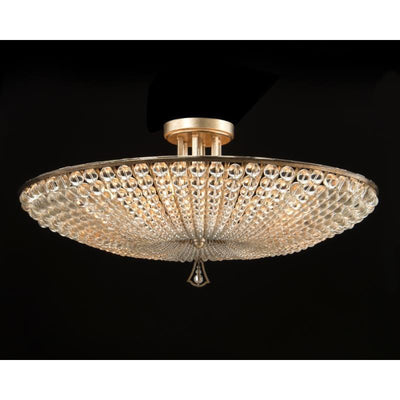John Richard Beaded Crystal Six-Light Semiflush