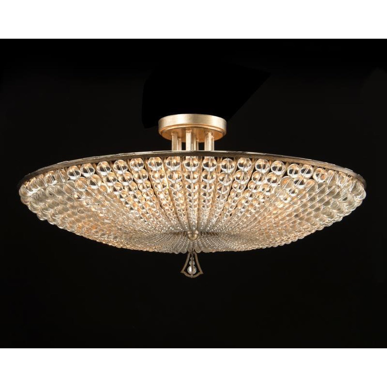 John Richard Beaded Crystal Six-Light Semiflush