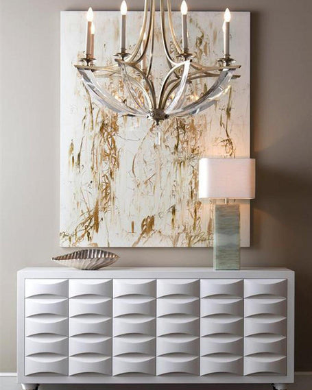 John Richard Bent-Crystal Five-Light Chandelier