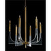 John Richard Acrylic And Brass Six-Light Chandelier