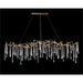 John Richard Glass Teardrop Fourteen-Light Horizontal Chandelier