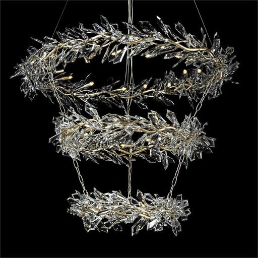 John Richard Kotta Thirty-Four-Light Three-Tier Cut-Crystal Pendant Chandelier
