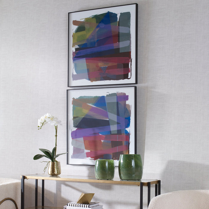 Uttermost Vivacious Abstract Framed Prints - Set of 2