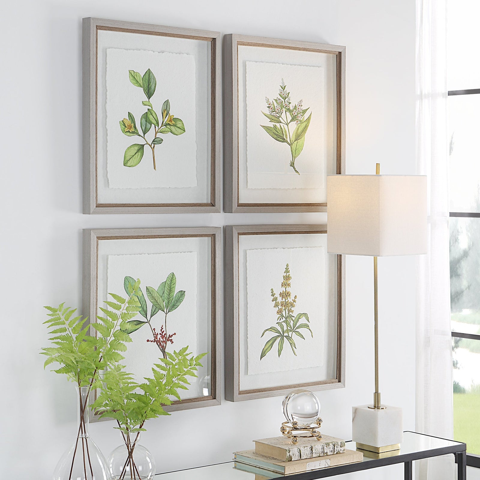 Uttermost Wildflower Study Framed Prints - Set of 4