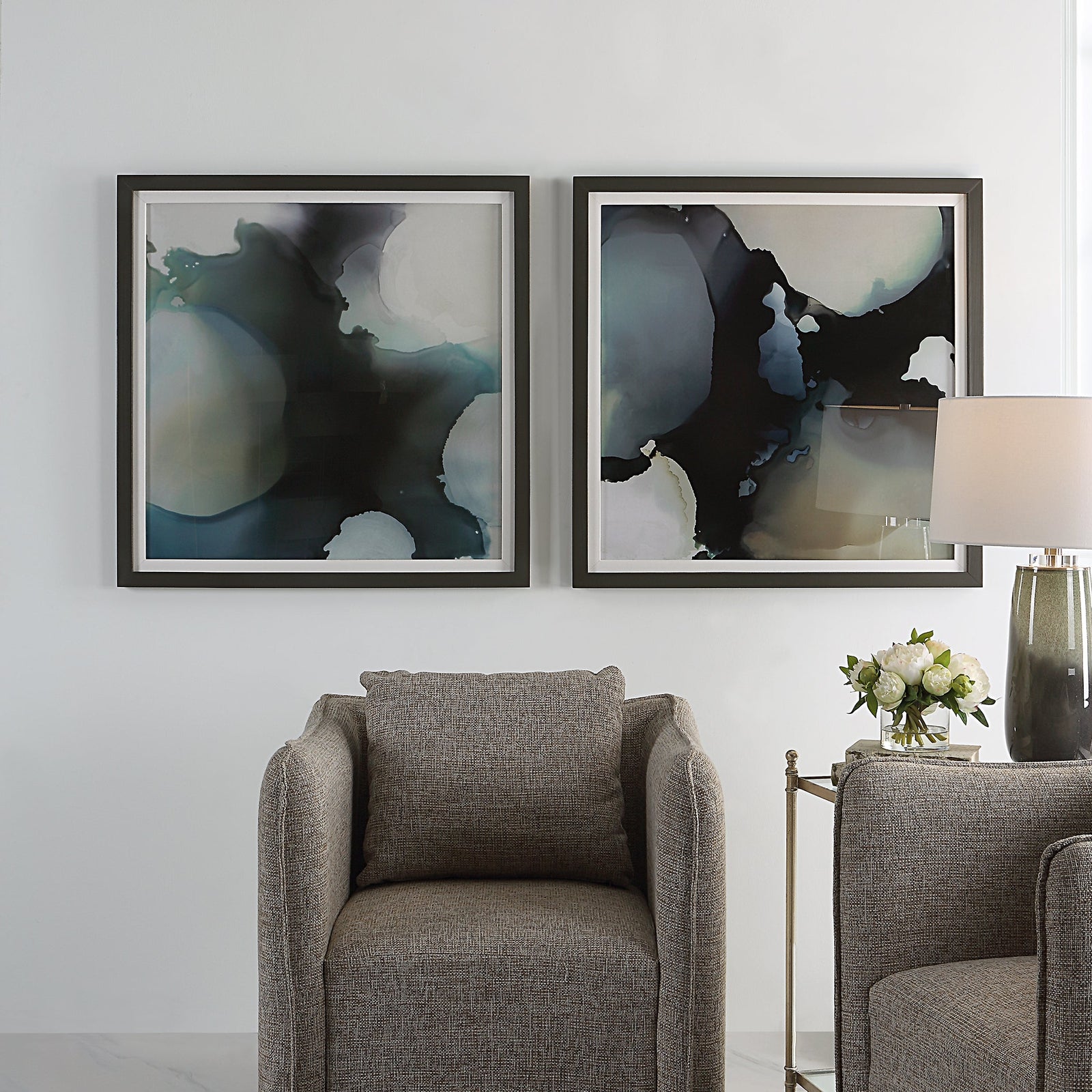 Uttermost Telescopic Abstract Framed Prints - Set of 2