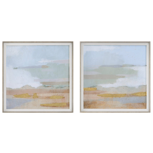 Uttermost Abstract Coastline Framed Prints - Set of 2