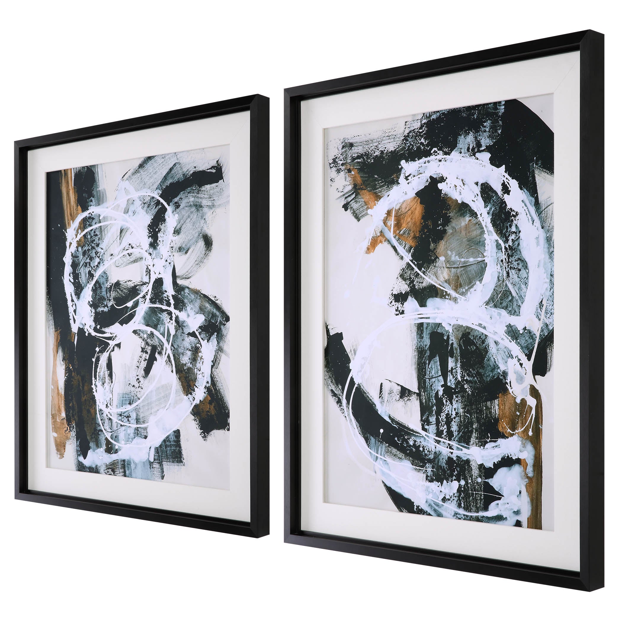 Uttermost Winterland Abstract Prints - Set of 2