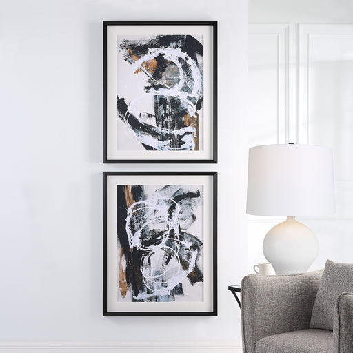 Uttermost Winterland Abstract Prints - Set of 2