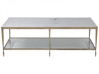 Artistica Home Sashay Gold Rectangular Cocktail Table