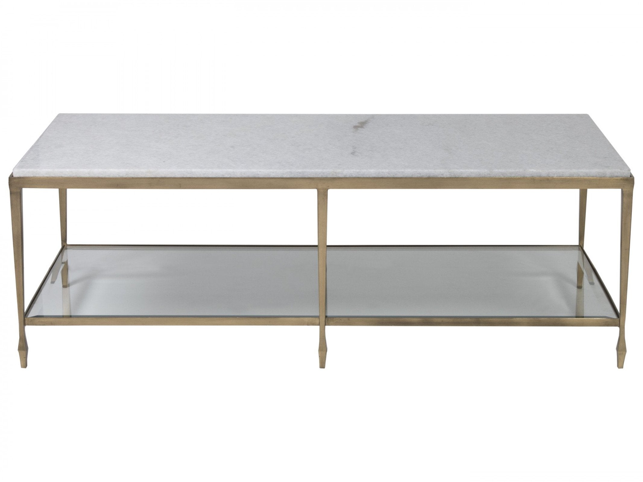 Artistica Home Sashay Gold Rectangular Cocktail Table