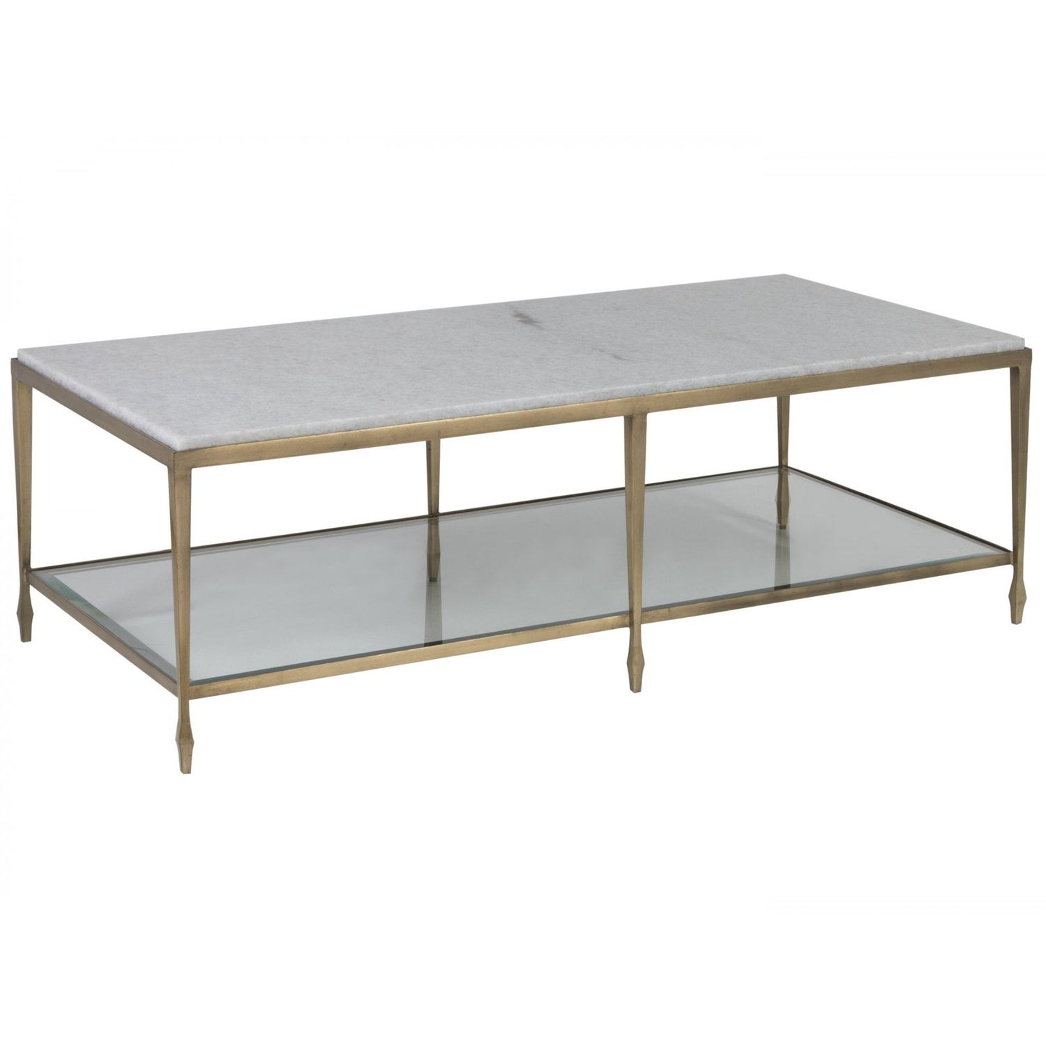 Artistica Home Sashay Gold Rectangular Cocktail Table